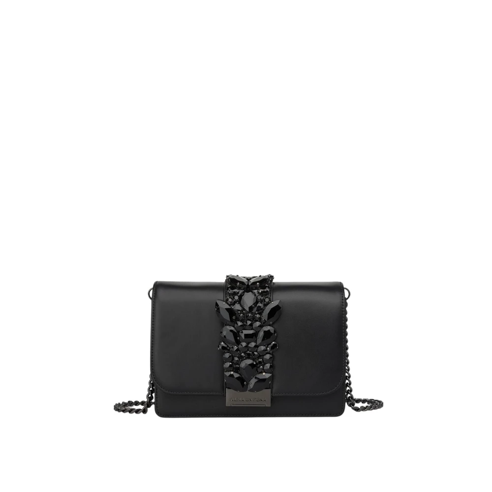 Alma en Pena Rhinestone clutch tas Black Dames