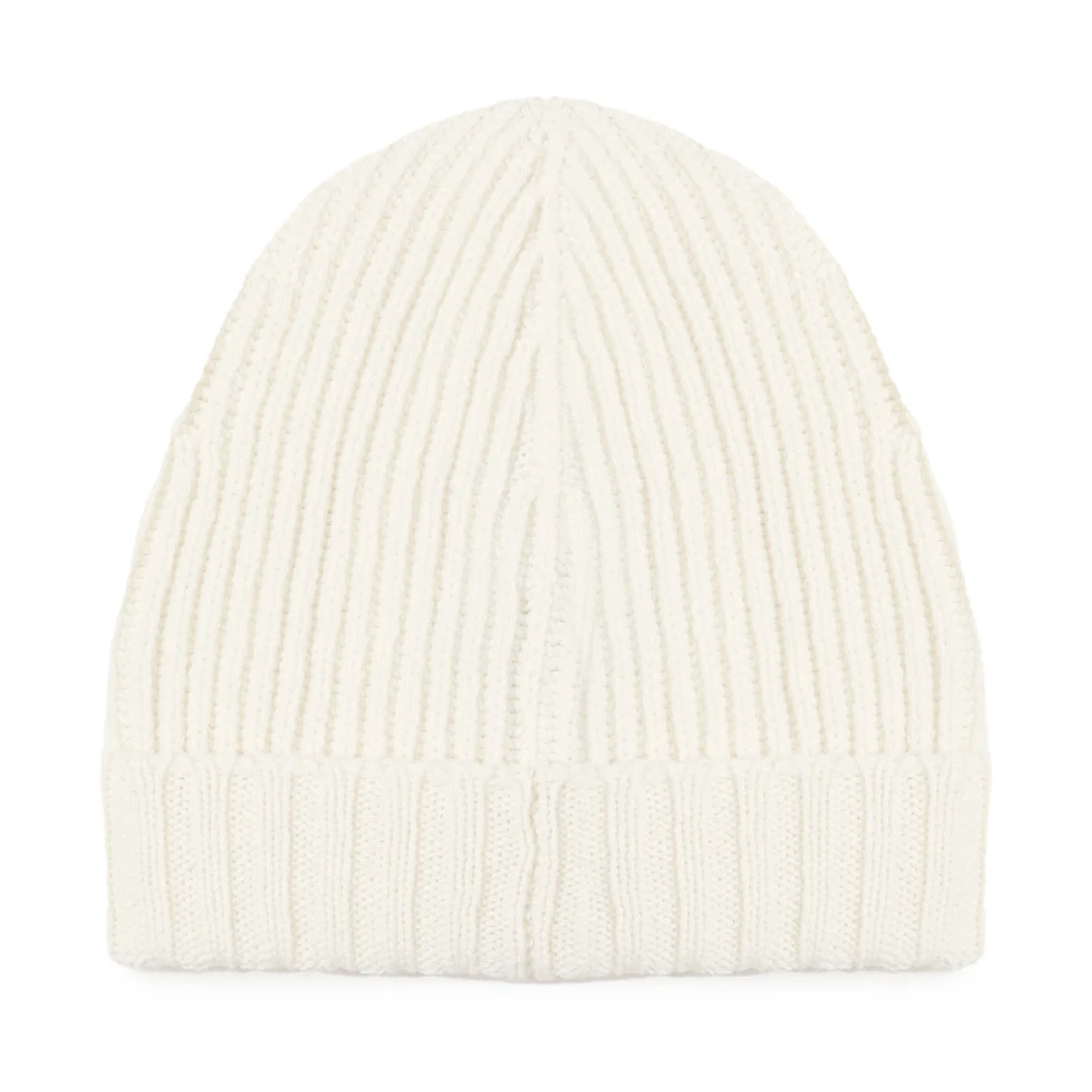 Fay Melkwitte Ribgebreide Muts White Heren