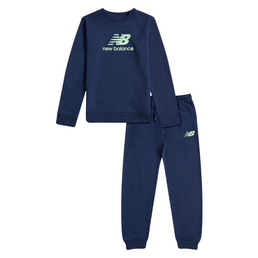 New Balance Boys Blue Stacked Logo Tracksuit - Kids Sport Sets - 15 Y - Kids