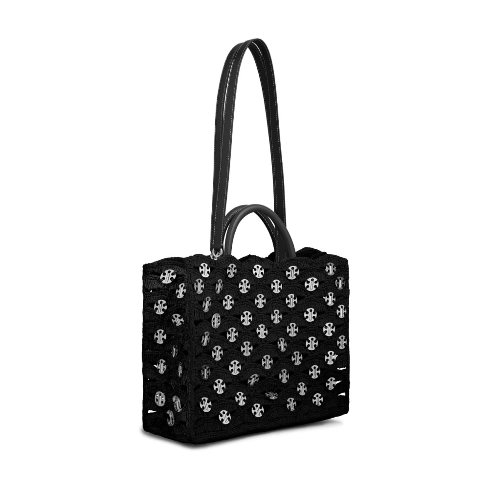 Paco Rabanne Zwart en Zilveren Handtas Black Dames