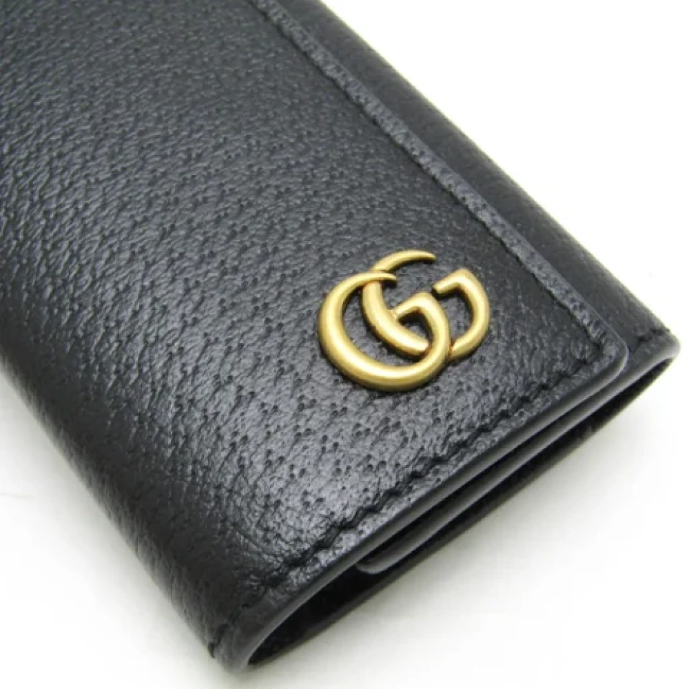 Gucci Vintage Pre-owned Leather key-holders Black Dames