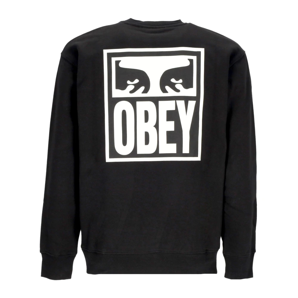 Obey Iconische Eyes Crewneck Sweatshirt Zwart Black Heren