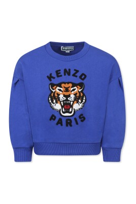 sweat-shirt-bleu-tigre-brode