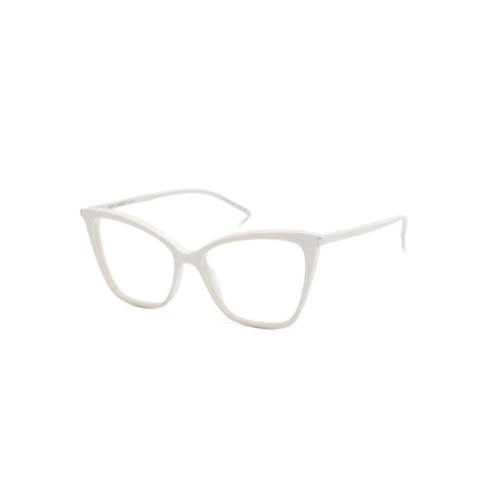 Saint Laurent Women's White Glasses, 55 Mm, Sl 386 017 Optical Frame