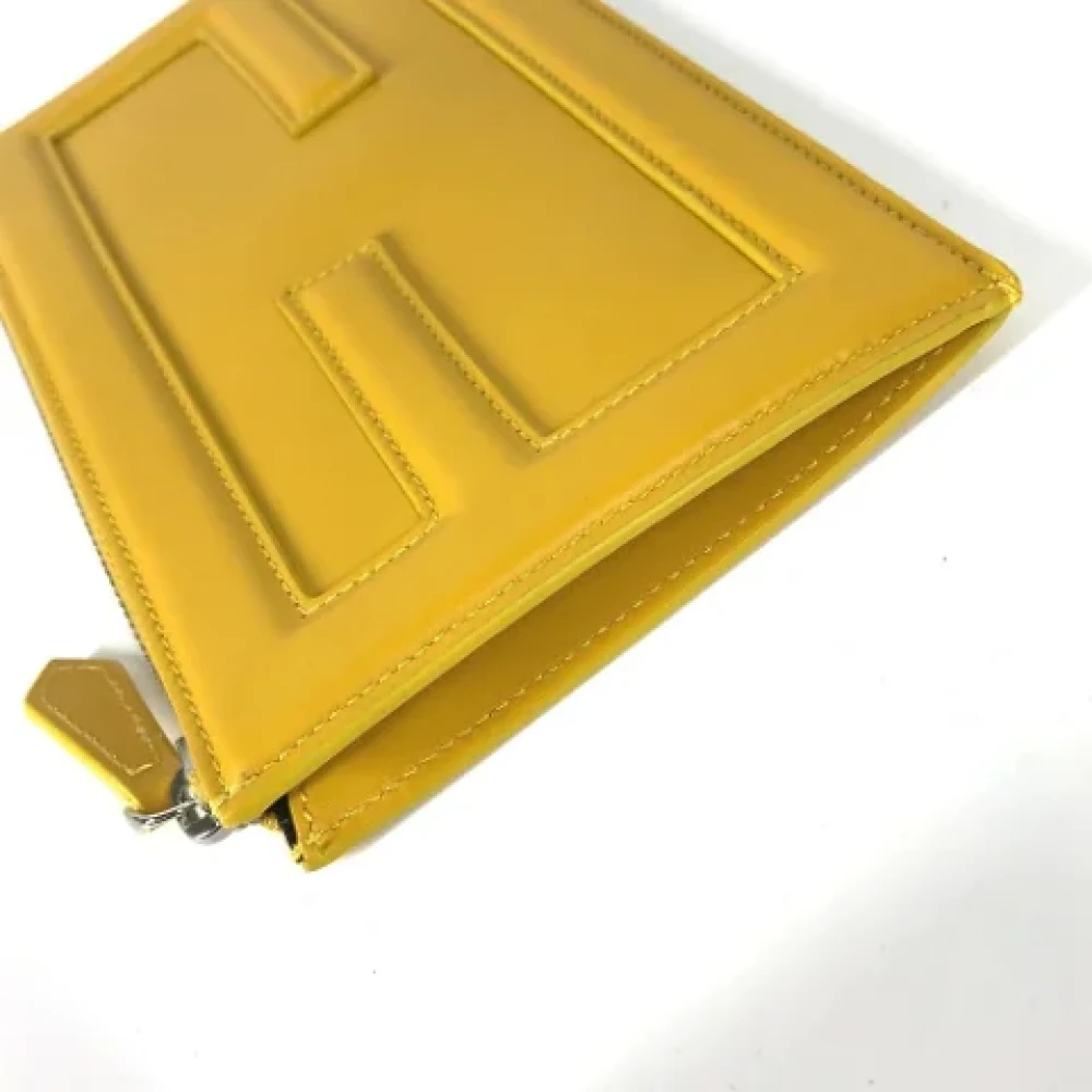 Fendi Vintage Pre-owned Leather fendi-bags Yellow Dames