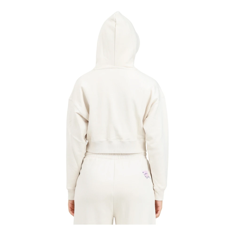 Puma Cropped hoodie Classics Brand Love White Dames