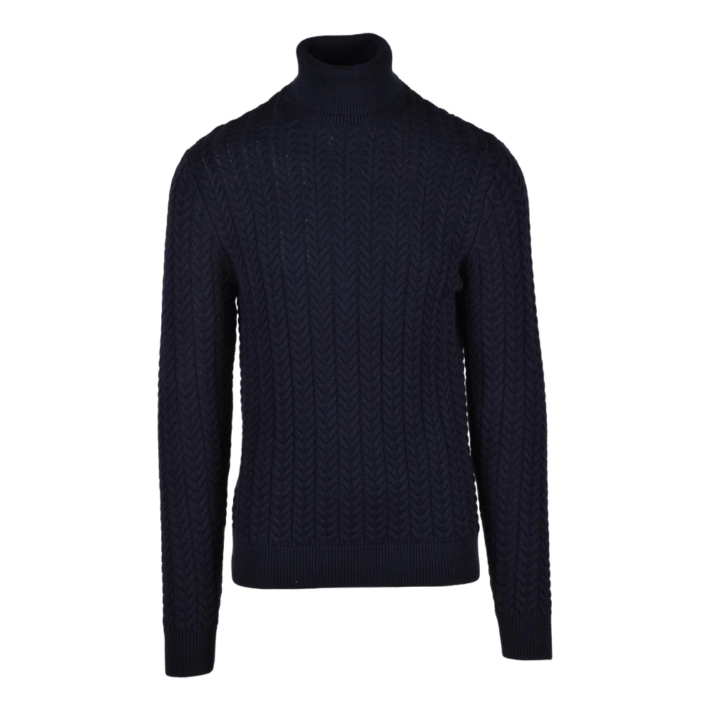 Selected Homme Katoenen Gebreide Trui Blue Heren