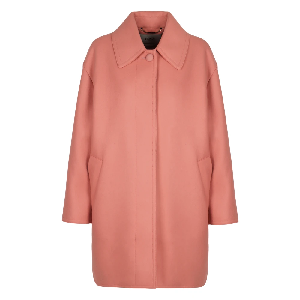 Fendi Damen Rosa Mäntel, Xsgröße: