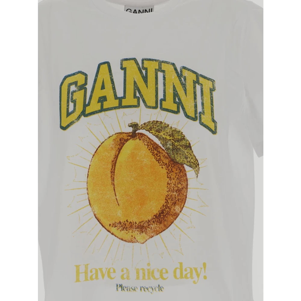Ganni Damesmode T-shirt White Dames