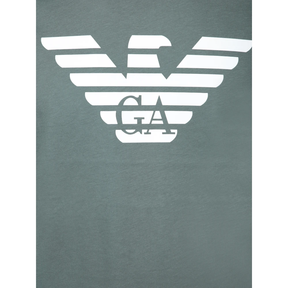 Emporio Armani Salie Groene Adelaar Logo T-shirt Green Heren
