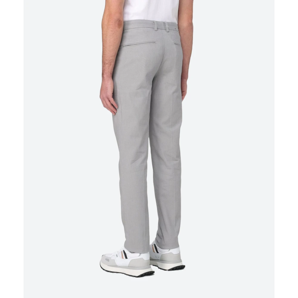 Hugo Boss Slim Fit Katoenen Broek Gray Heren