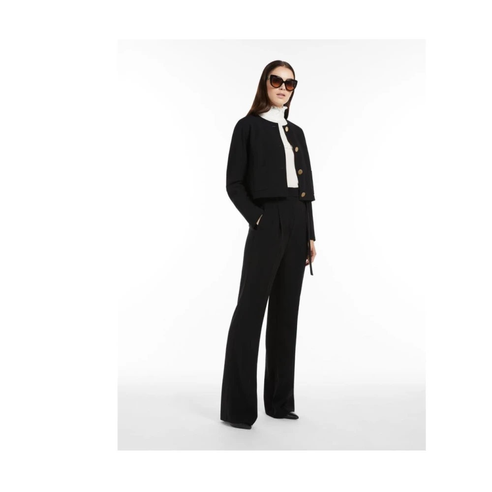 Max Mara Katoenen Broek Black Dames