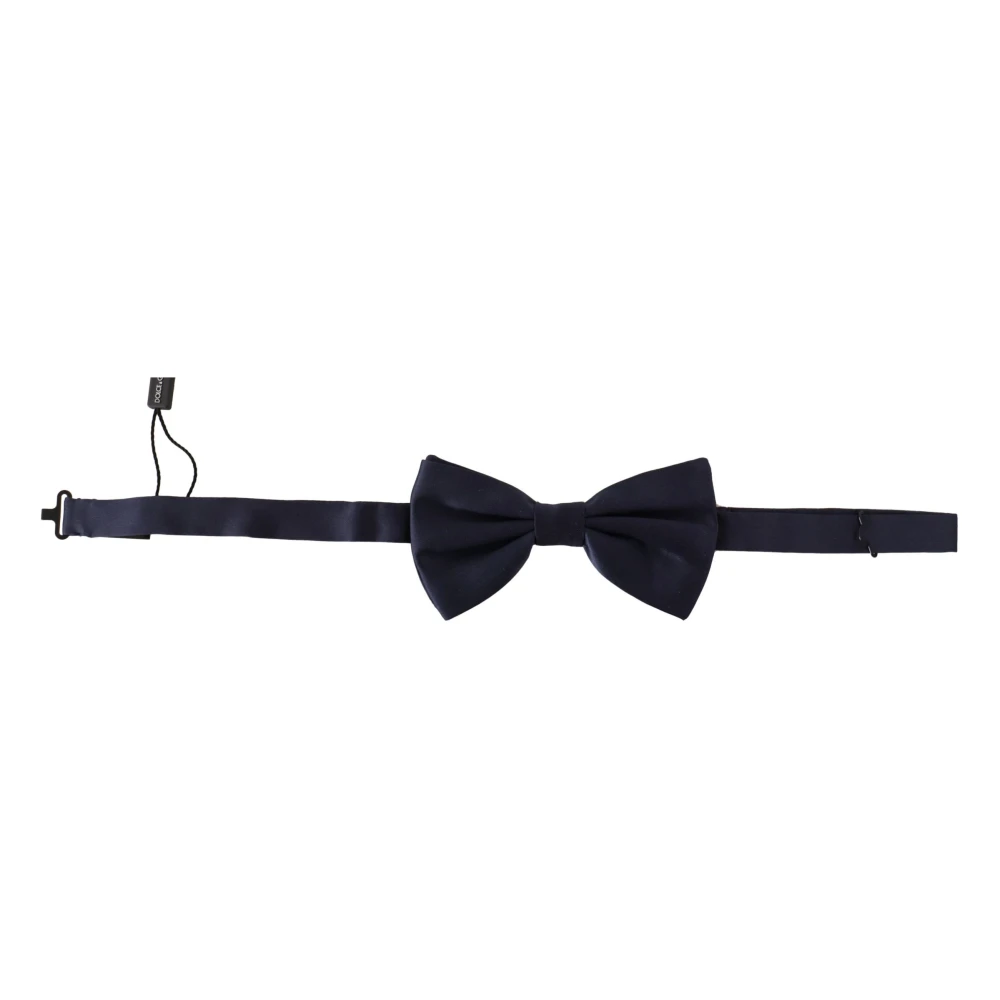 Dolce & Gabbana Blauwe Zijden Vlinderdas Elegante Stijl Blue Heren