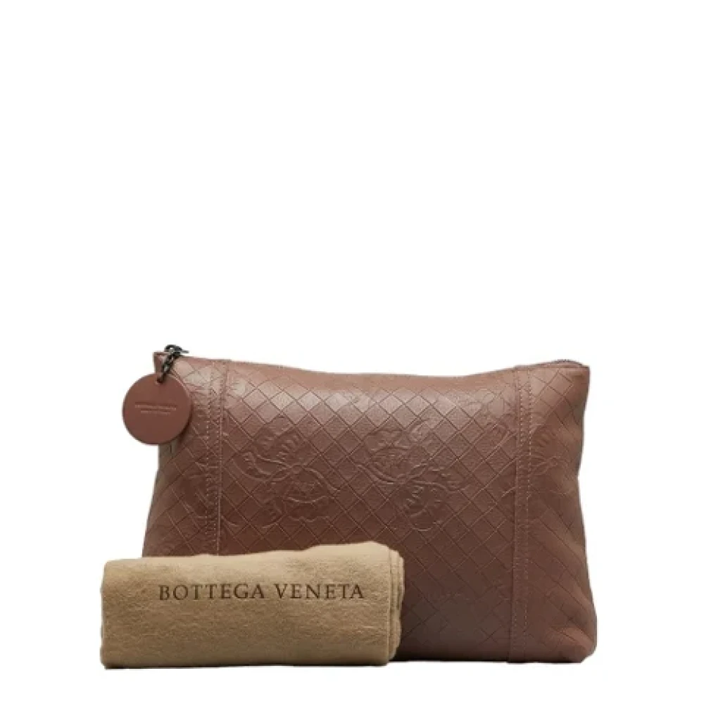 Bottega Veneta Vintage Pre-owned Leather clutches Purple Dames
