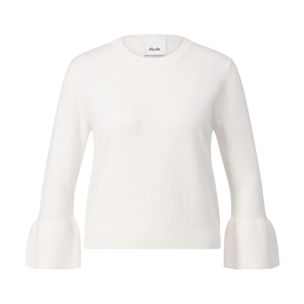 Allude Kasjmier Trompetmouw Trui Beige Dames