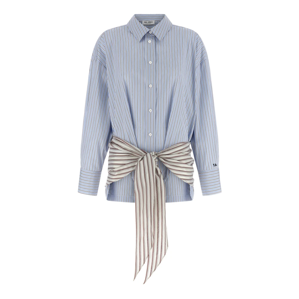 The Attico Women's Blue Shirt-Style Bodysuit - Shirts - S - Blouses & Shirts