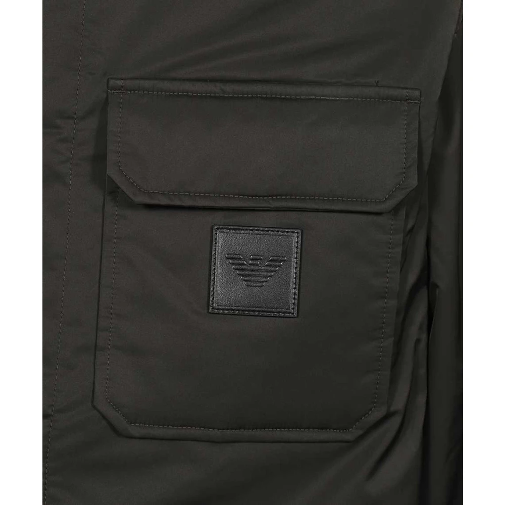 Emporio Armani Klassieke Windbreaker Jas Green Heren