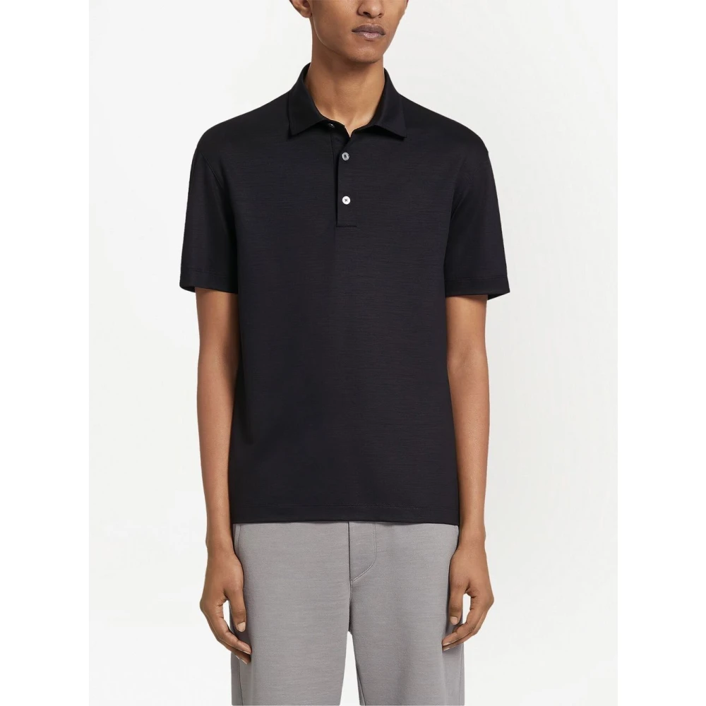 Ermenegildo Zegna Blauwe Navy Polo Blue Heren