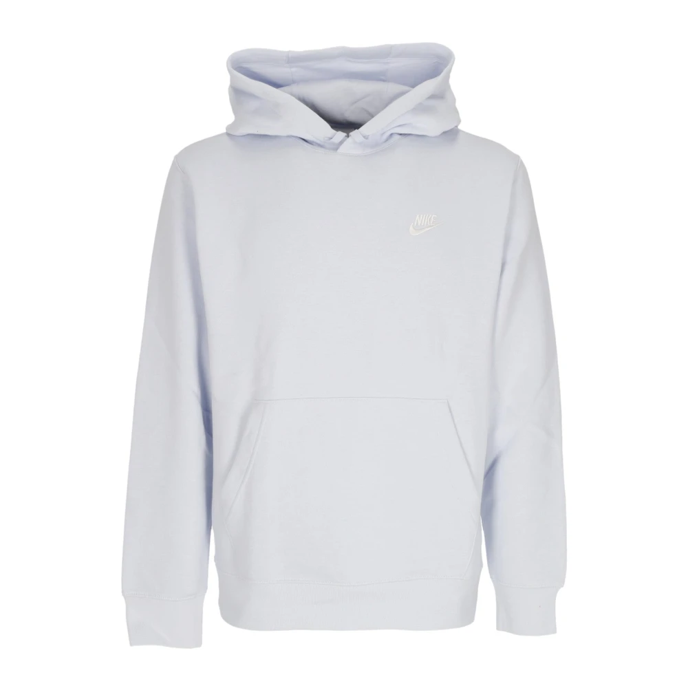 Nike Men's White Long Sleeve Training Tops, 2XL, Sportswear Club Fleece Hoodie