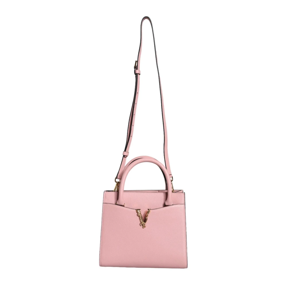 Versace Korrelig Leren Crossbody Tas in Roze Pink Dames