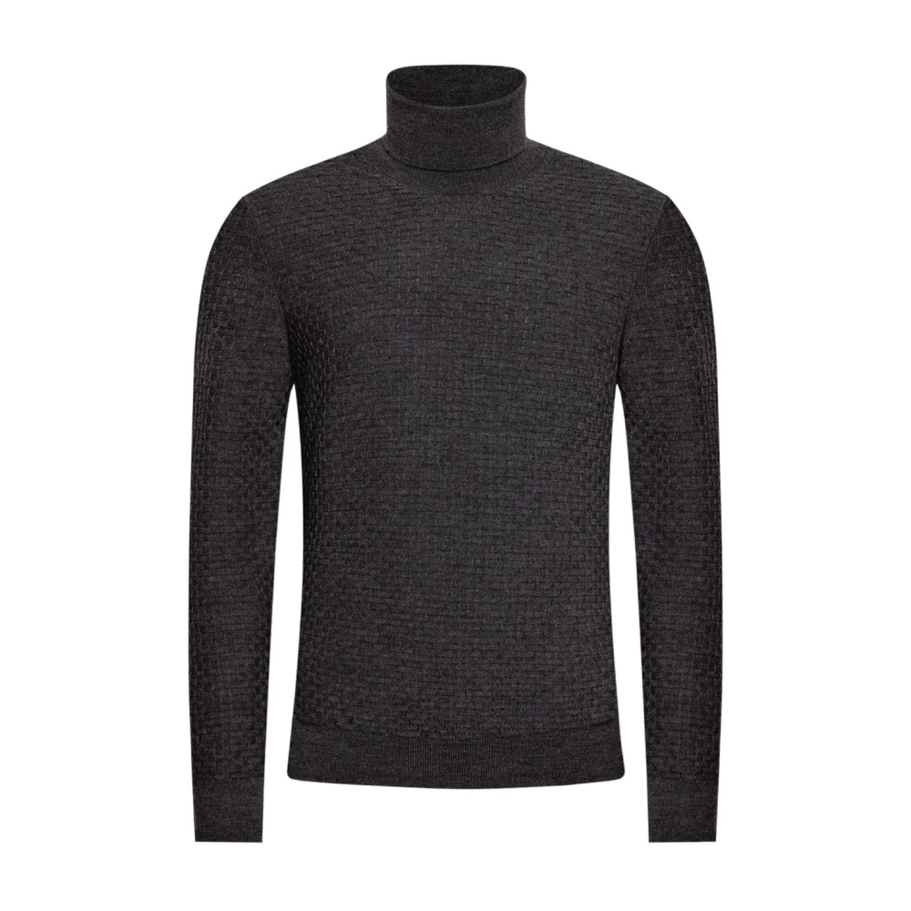 Trussardi Men's Gray Merinos Wool Dolcevita Jumper - Turtlenecks - Xl - Knitwear