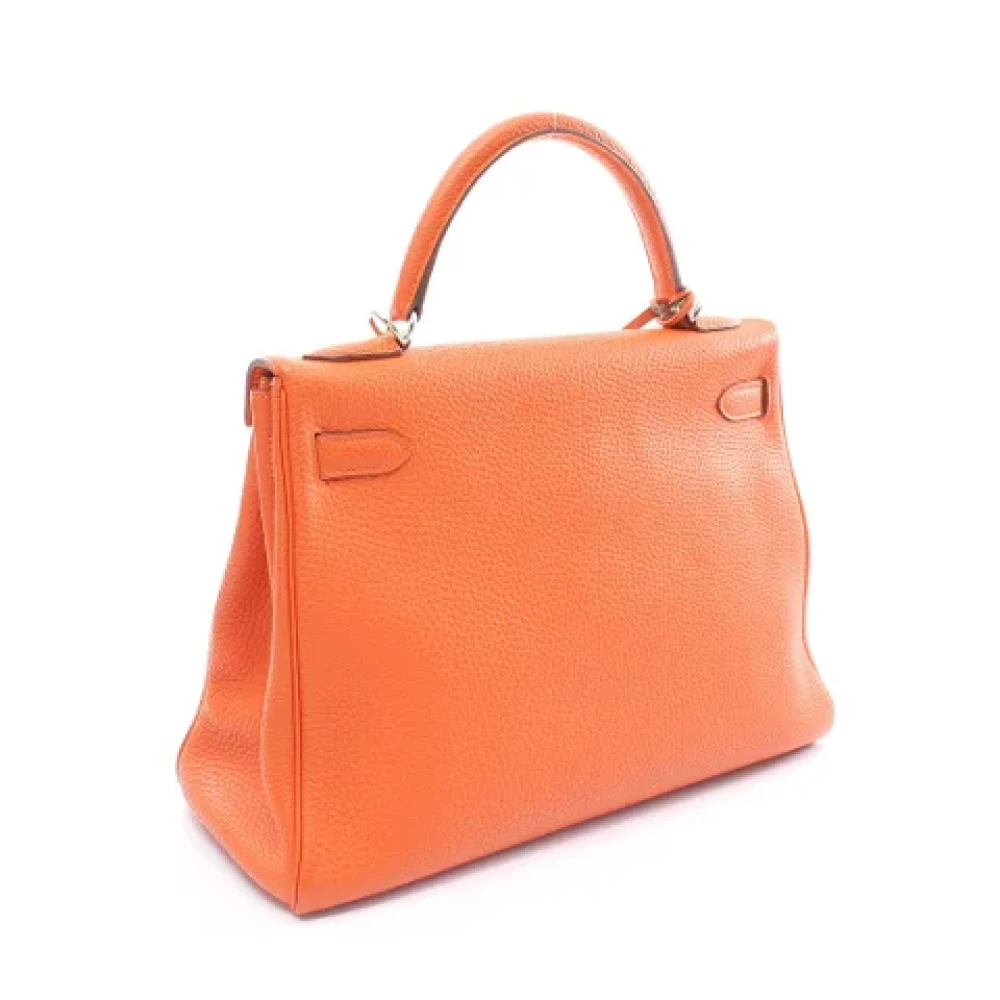 Hermès Vintage Pre-owned Leather handbags Orange Dames