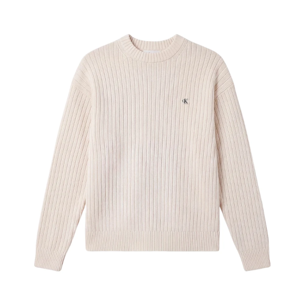 Calvin Klein Jeans , Herren, Strickwaren, Beige, Xl