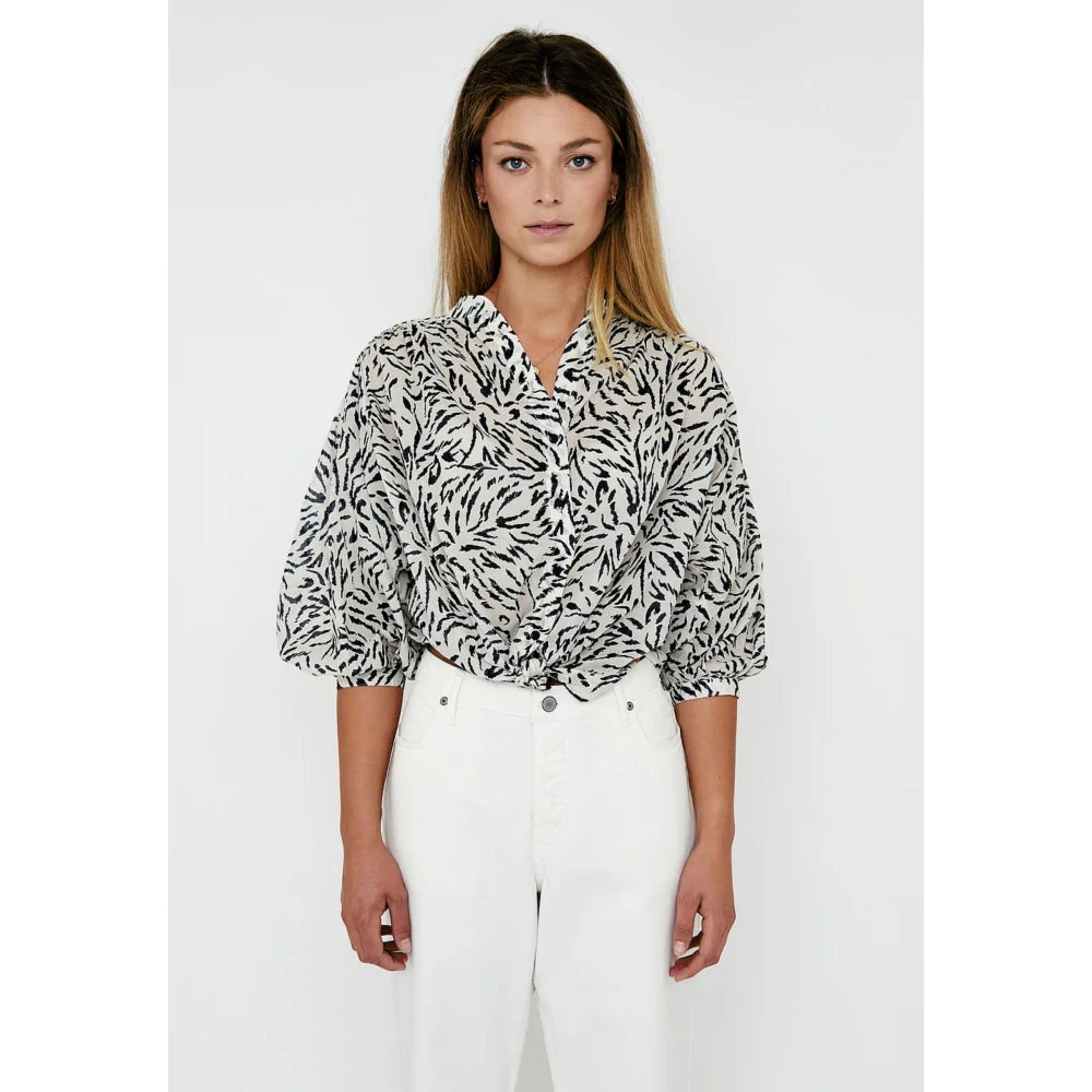 Moscow Butterfly blouses off white Multicolor Dames