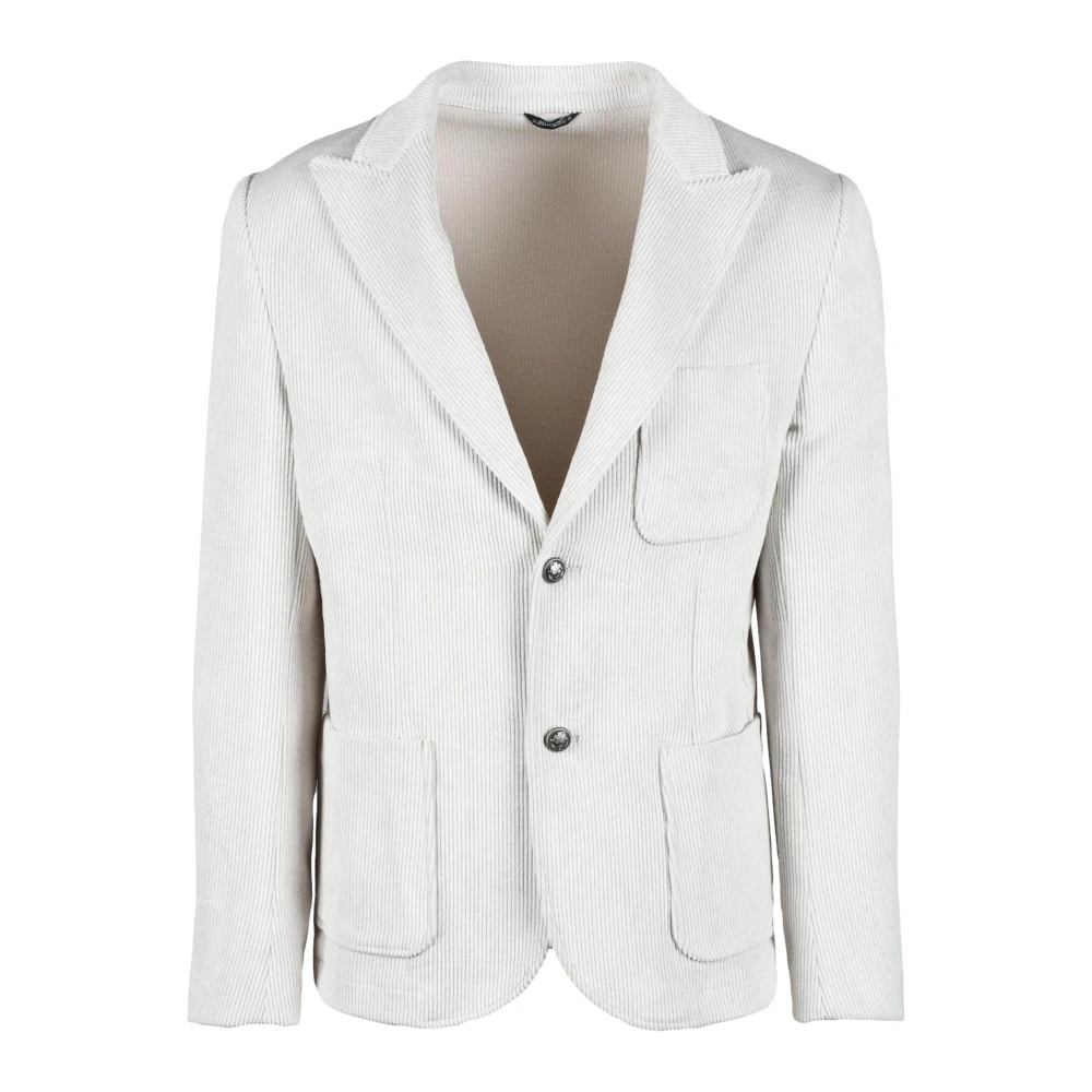 Daniele Alessandrini Grijze Jas met Polyester Mix Beige Heren