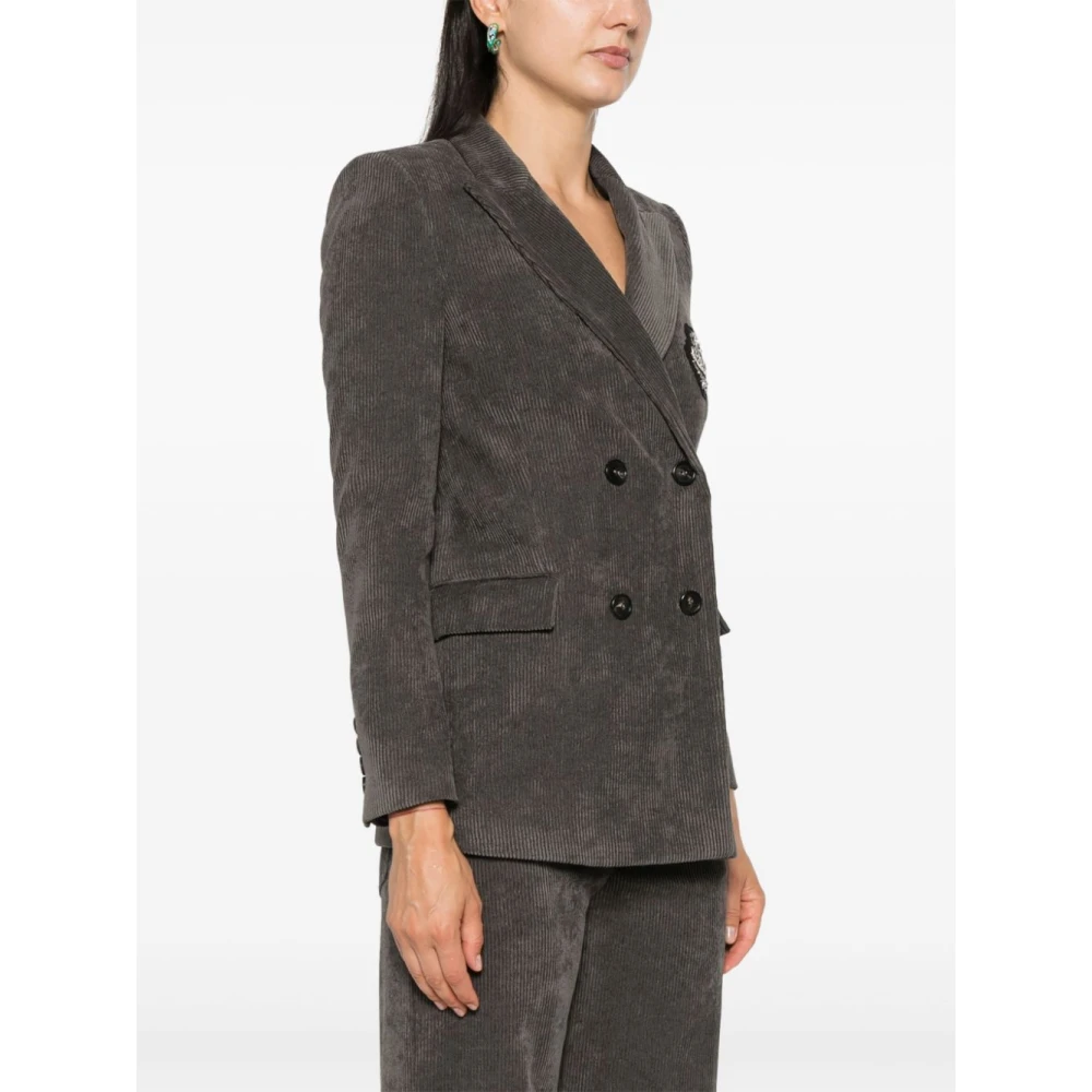 Ermanno Scervino Patch Blazer Jas Brown Dames