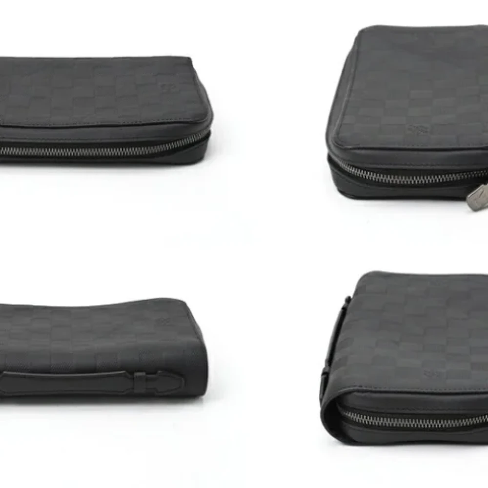 Louis Vuitton Vintage Pre-owned Fabric wallets Black Dames
