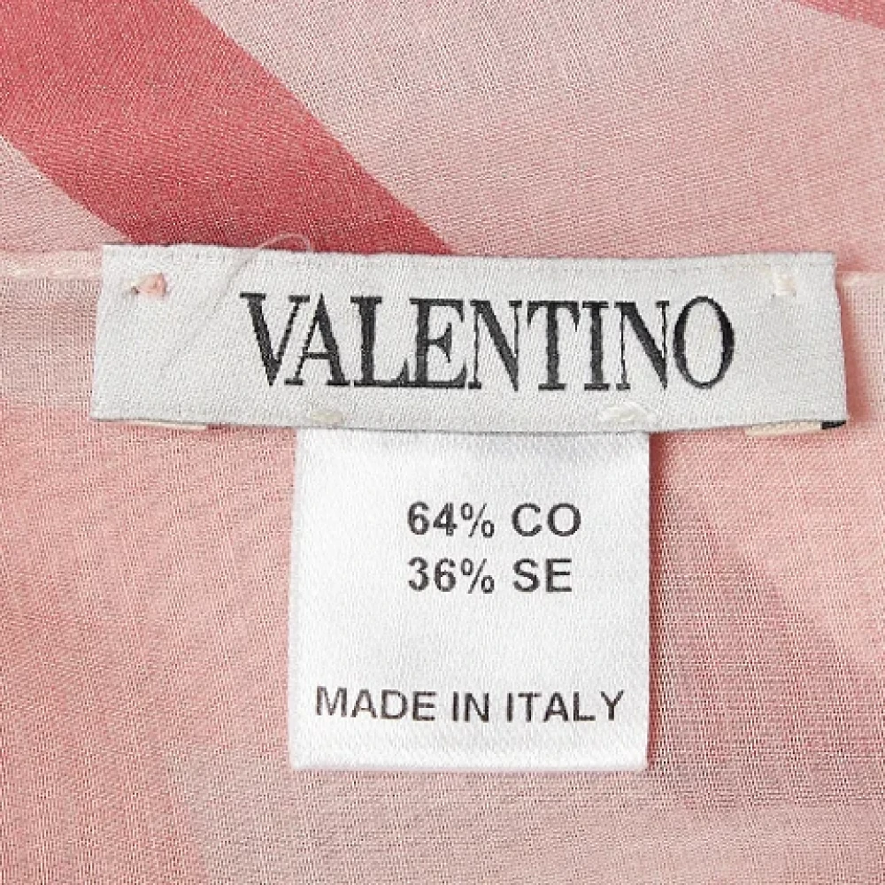 Valentino Vintage Pre-owned Silk scarves Pink Dames