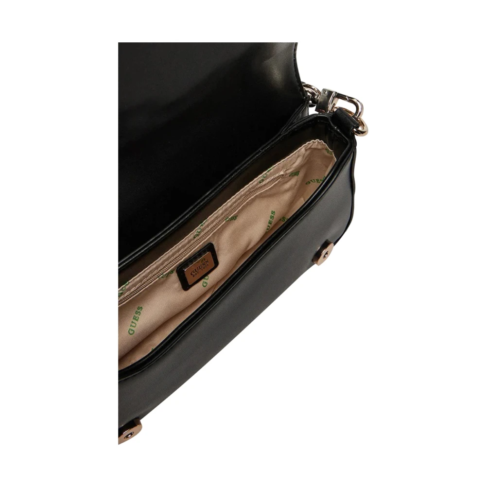 Guess Zwarte schoudertas met gouden details Black Dames