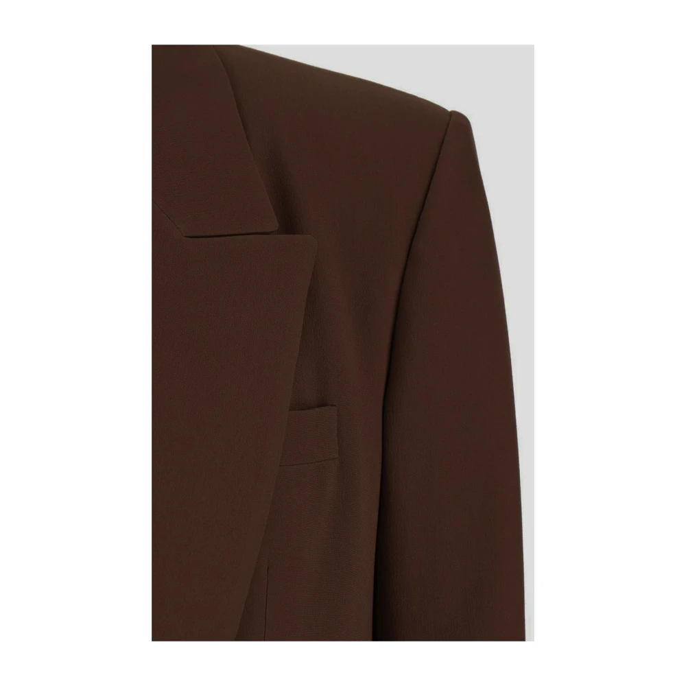 Saint Laurent Zijden Jas Brown Dames