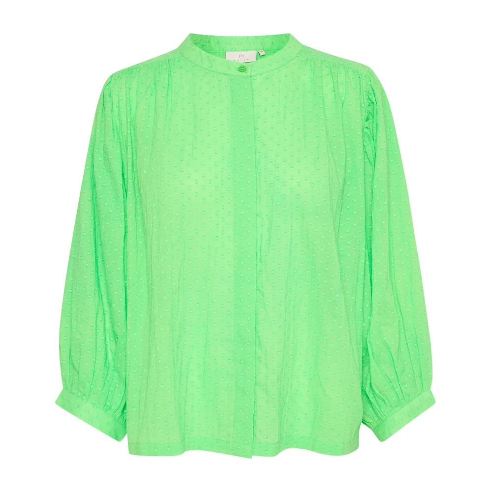 Kaffe Lenteboeket Blouse Korte Mouwen Green Dames