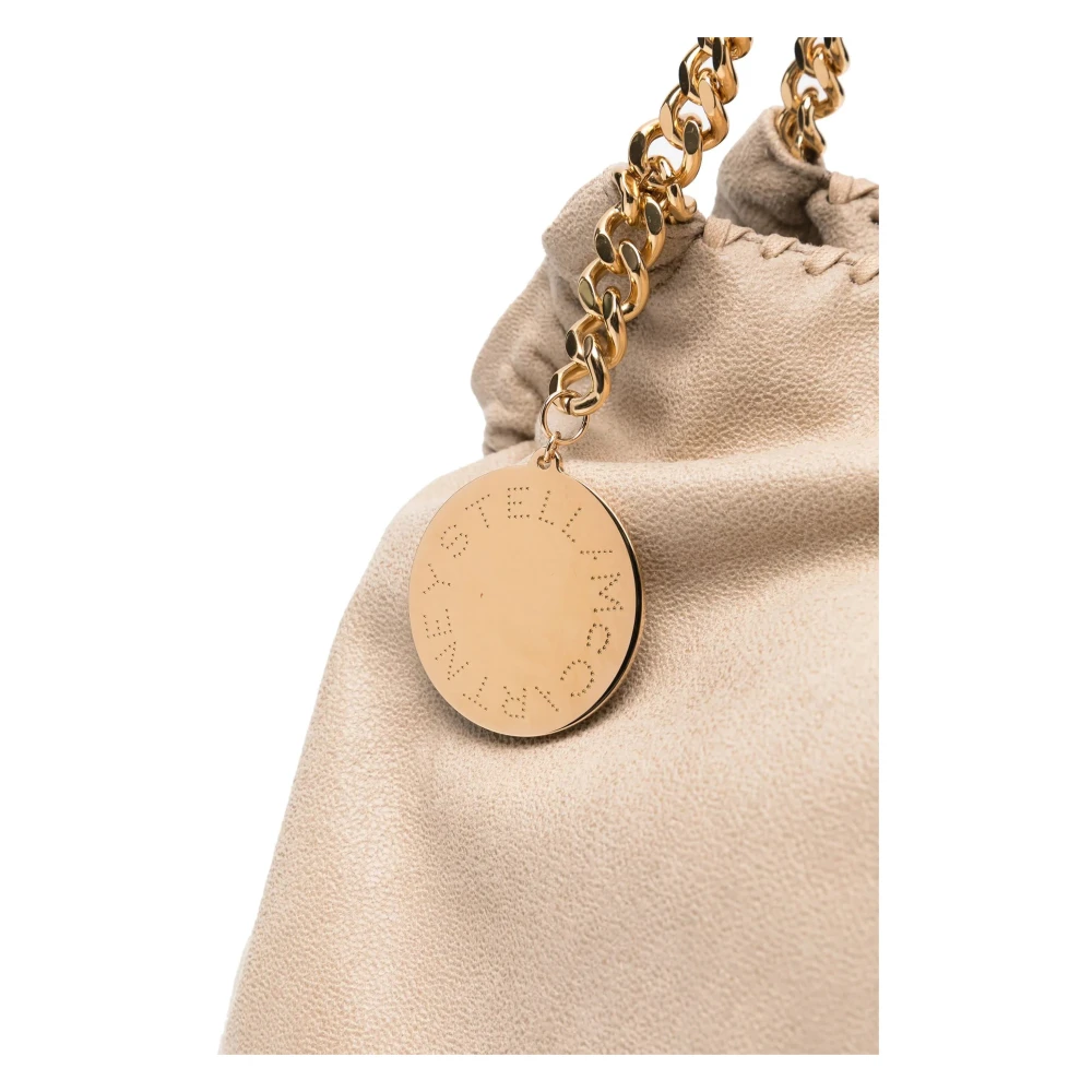 Stella Mccartney Shaggy Deer Tote met Gouden Ketting Beige Dames