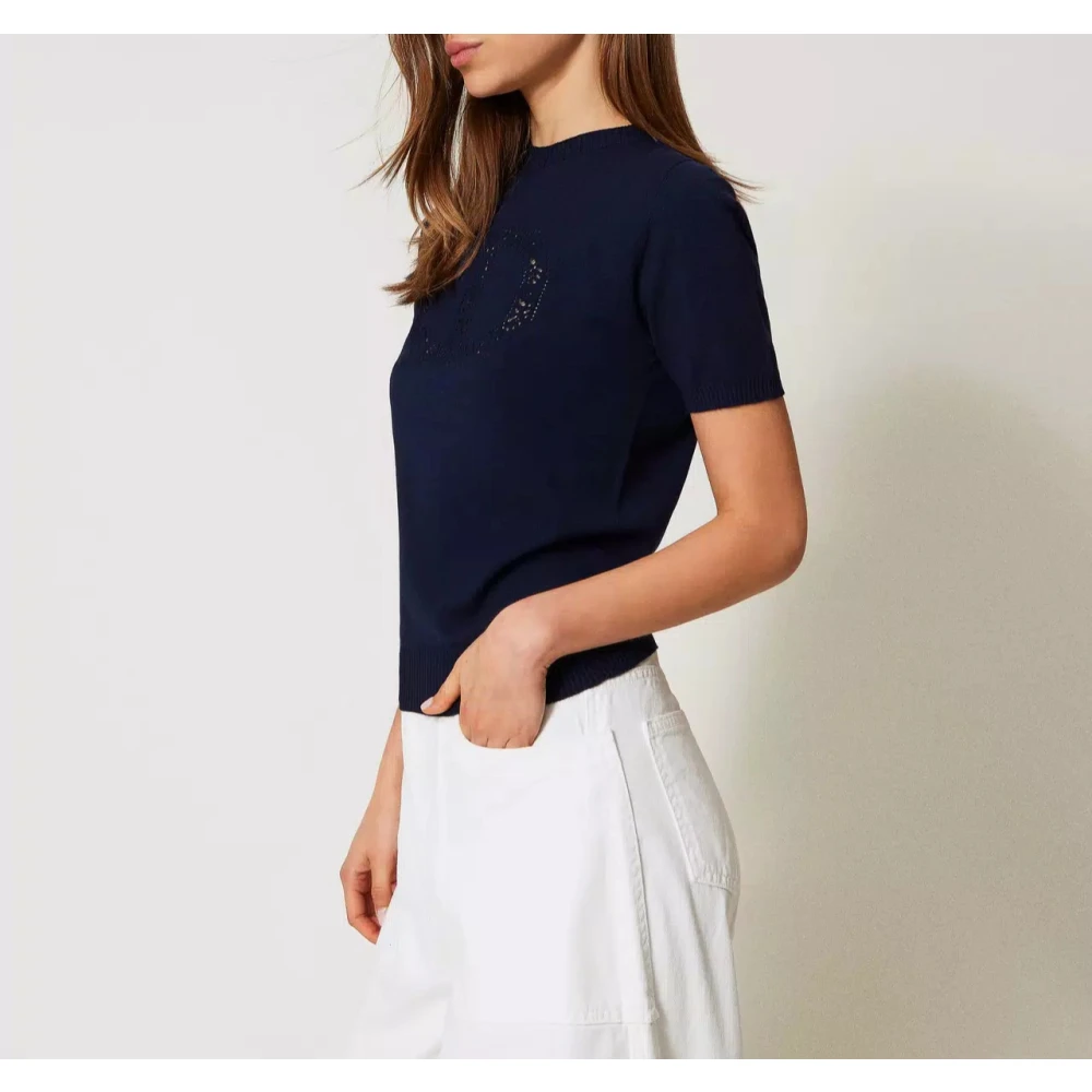 Twinset Oval Coltrui Trui Black Dames