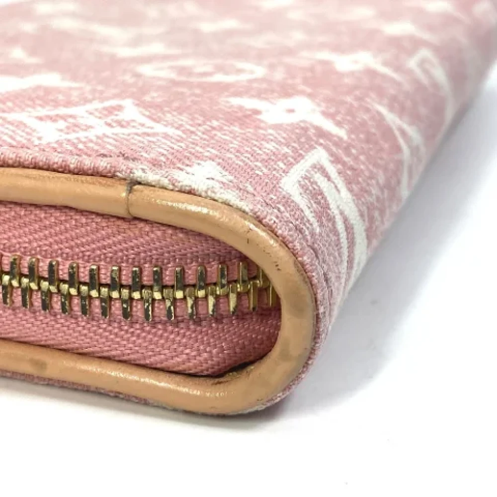 Louis Vuitton Vintage Pre-owned Denim wallets Pink Dames