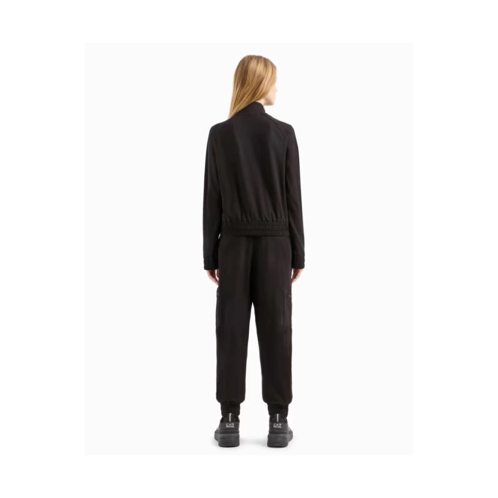 Emporio Armani EA7 Cargo Broek Zwart Regular Fit Black Dames