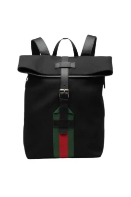 Pre-owned Canvas Leather Backpack