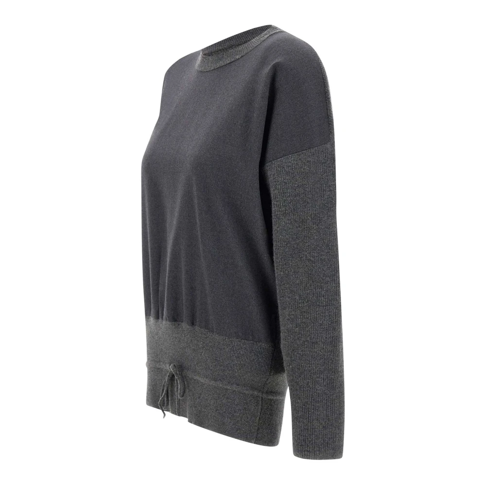 Fabiana Filippi Luxe Wol Zijde Kasjmier Trui Gray Dames