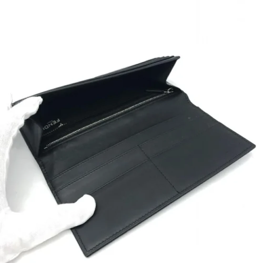 Fendi Vintage Pre-owned Leather wallets Black Dames