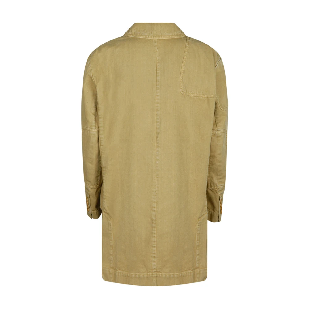 Max Mara Mosterd Oversized Shirt-Style Jas Yellow Dames
