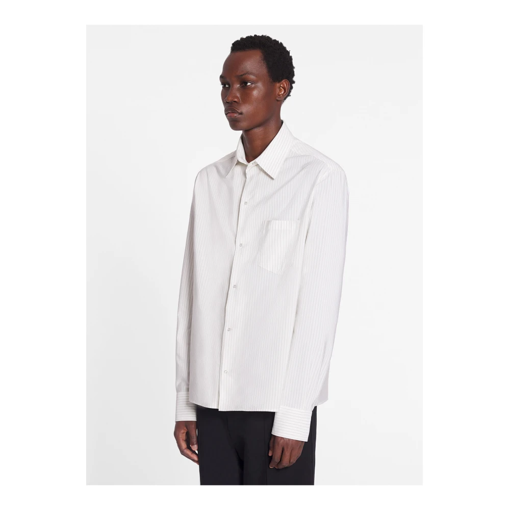 Lanvin Opgevouwen Overhemd White Heren