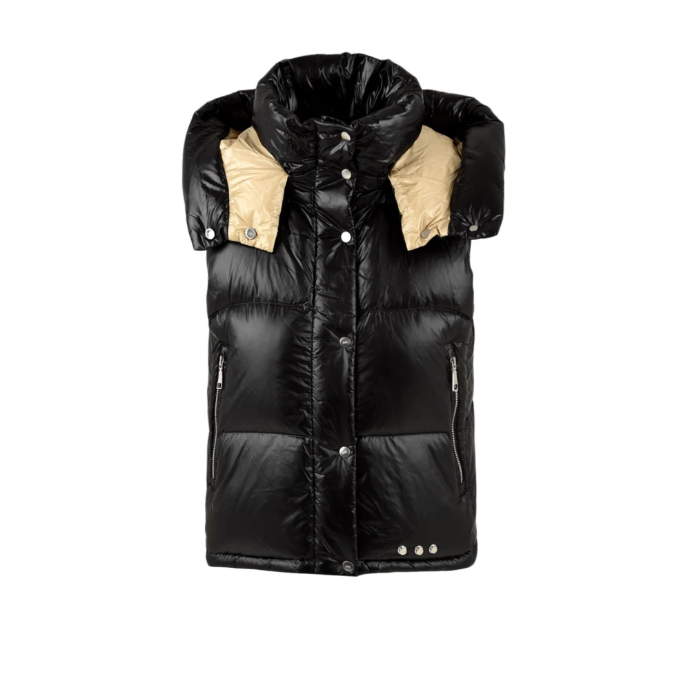 Add Women's Black Waistcoats, L, Gilet Model 8Aw110