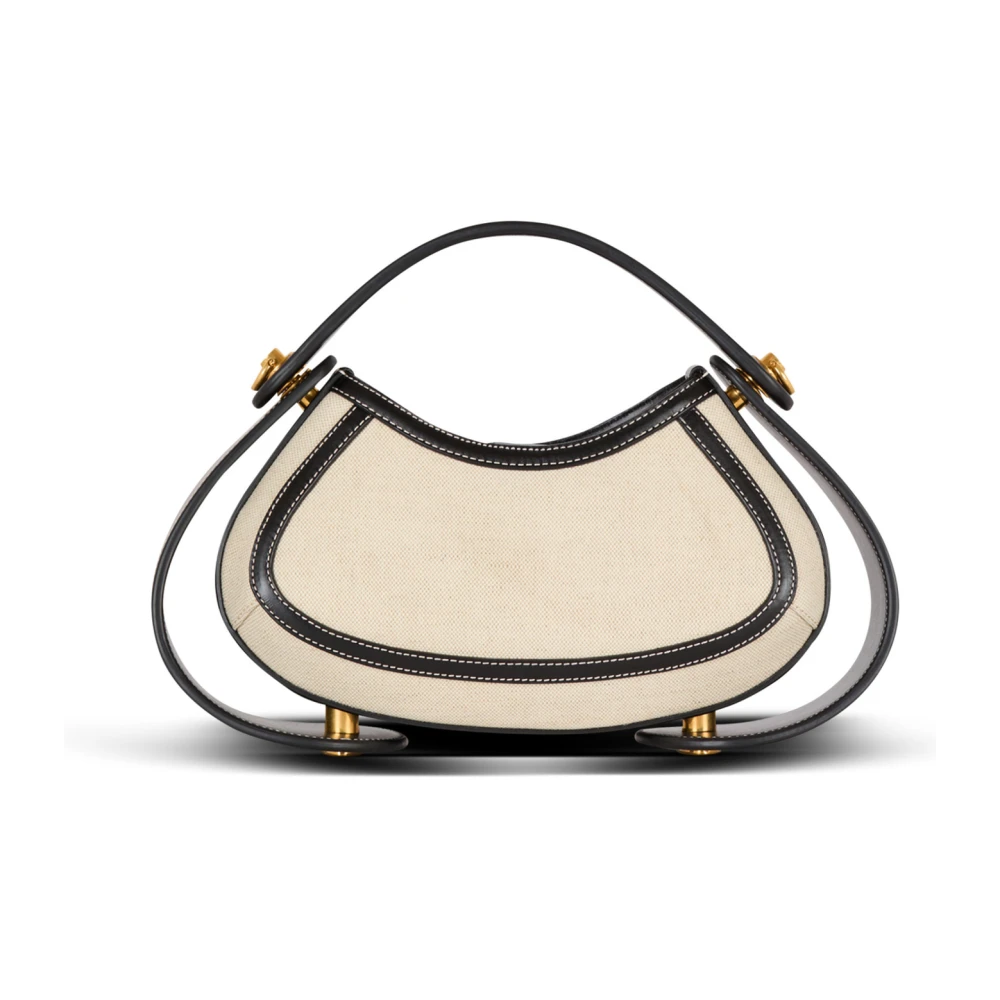 Balmain Middelgrote Jolie Madame tas van canvas en leer Beige Dames