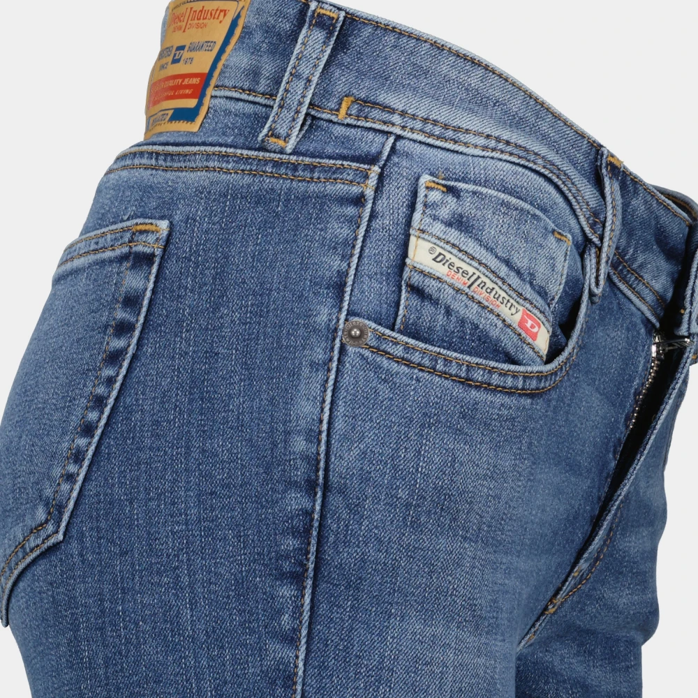 Diesel Bootcut Blauwe Gewassen Jeans 2025 Collectie Blue Dames