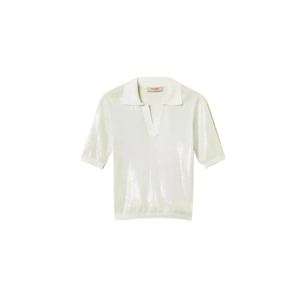 Twinset Women's White Twin-Set T-Shirts And Polos - Polo Shirts - S - Tops