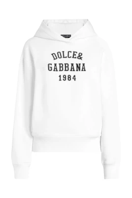 Bomulls Sweatshirt med Broderi