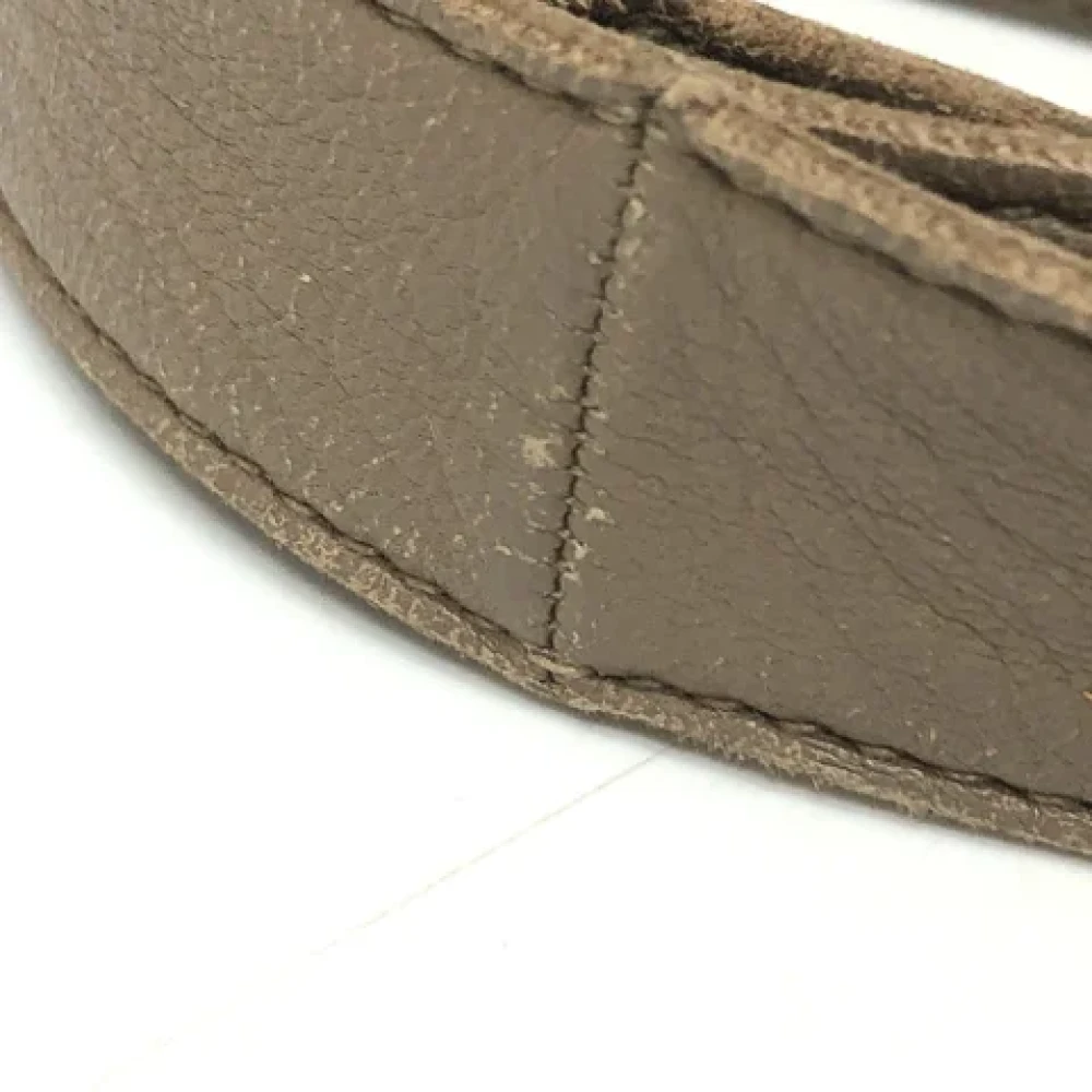 Hermès Vintage Pre-owned Leather shoulder-bags Gray Dames